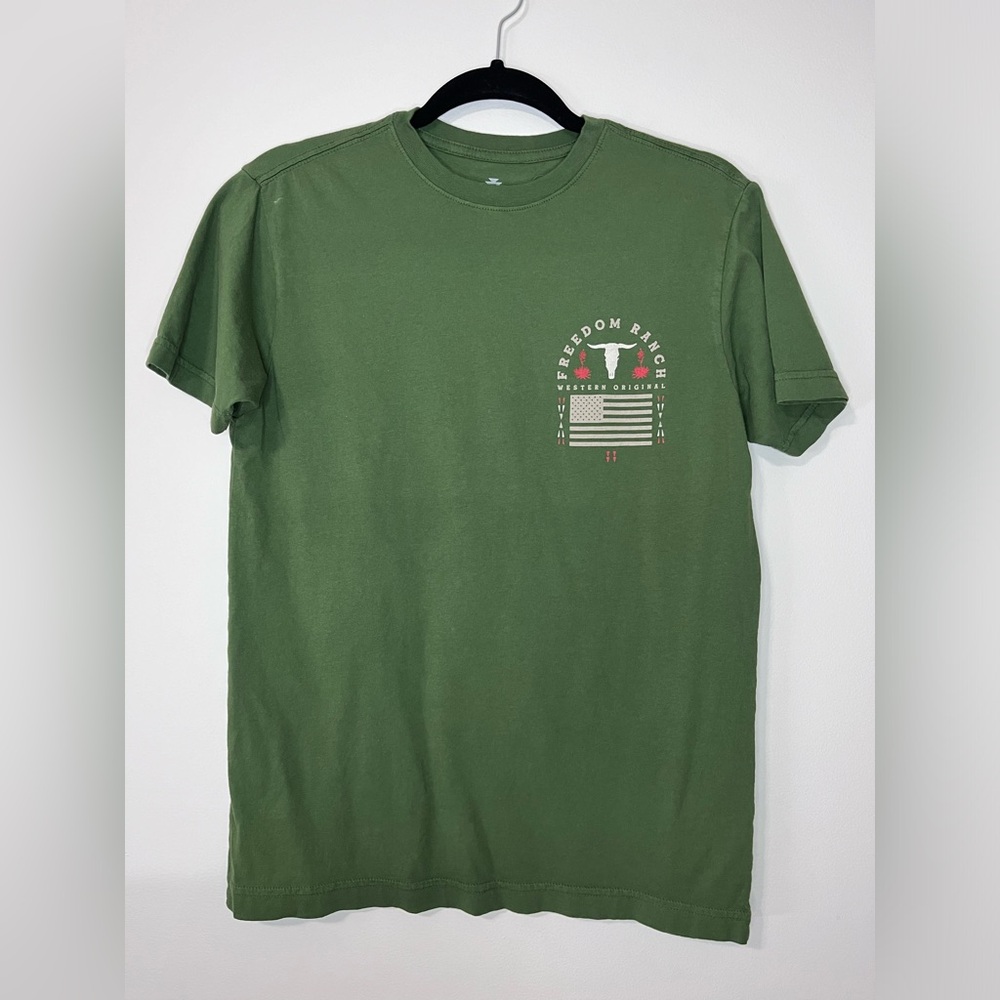 FREEDOM RANCH Short Sleeve Graphic Tee Unisex T-Shirt Sz S 100% Cotton NWOT